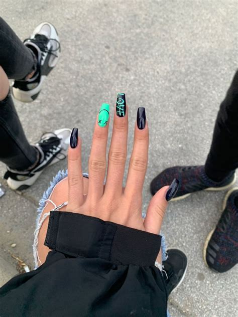 Nails New Grunge Nails Edgy Nails Acrylic Nails Coffin Short