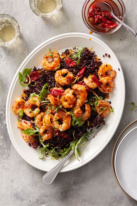 Calabrian Shrimp With Black Rice Delallo