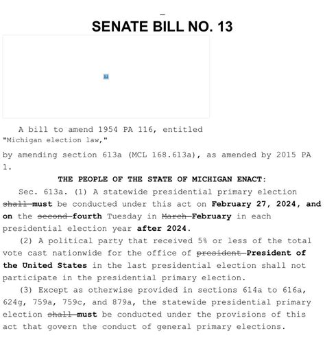 Craig Mauger On Twitter The Bill To Move To Michigans Presidential