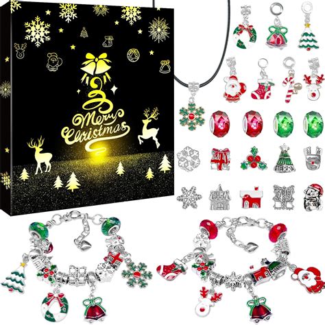 Girls Advent Calendars 2024 Charm Bracelet Making Kit 24 Days