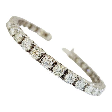 4 92 Carat Round Brilliant Natural Diamond Tennis Bracelet 14 Karat