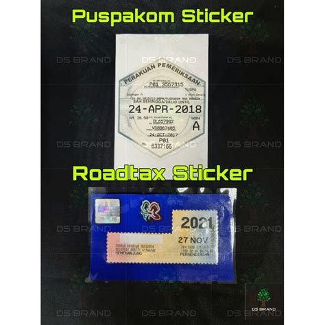 Roadtax Sticker Puspakom Sticker Pelekat Cermin Cukai Jalan