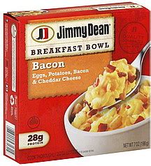 Jimmy Dean Breakfast Bowl Bacon 7.0 oz Nutrition Information | ShopWell