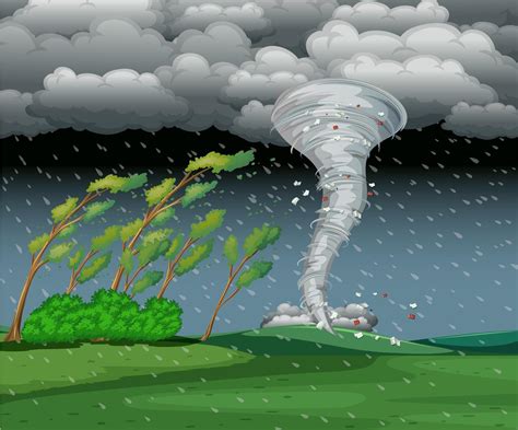 Cyclone in the rainy storm 300351 Vector Art at Vecteezy