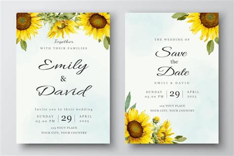 Sunflower Themed Wedding Invitations | Best Flower Site