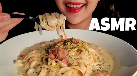 꾸덕 꾸덕한 크림파스타 Asmr 아웃백 투움바 파스타 먹방 리얼사운드 Asmr Cheesy Cream Pasta Soft