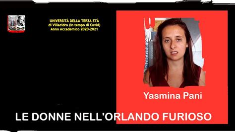 LE DONNE NELL ORLANDO FURIOSO Yasmina Pani YouTube