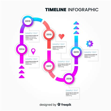 Free Vector Timeline Infographic Template Flat Design