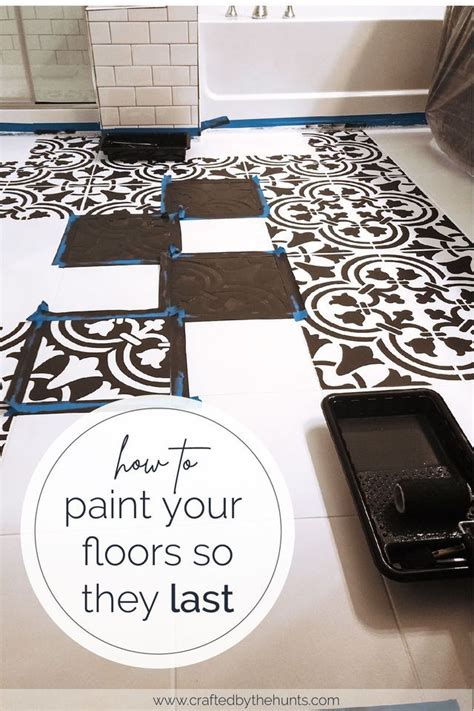 How To Paint Tile Floors So They Last Crafted By The Hunts Painting