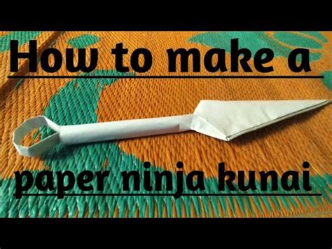 How to make a paper ninja kunai easy tricks - YouTube