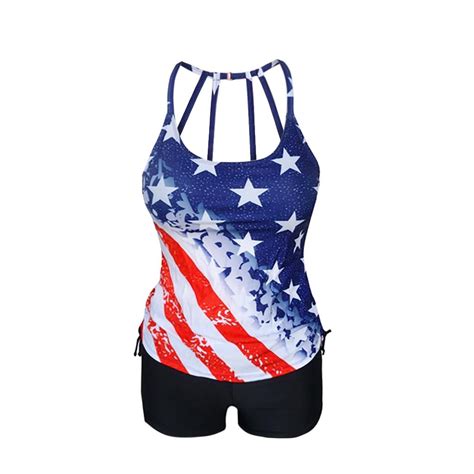 Buy Independence Day Women S Sexy Two Piece Bikini Swimsuit Patchwork