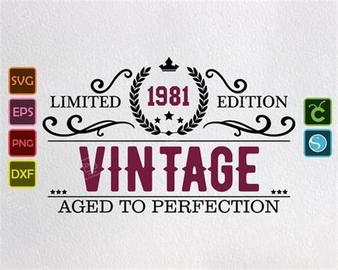 Vintage Svg Aged To Perfection Png Limited Edition Etsy In