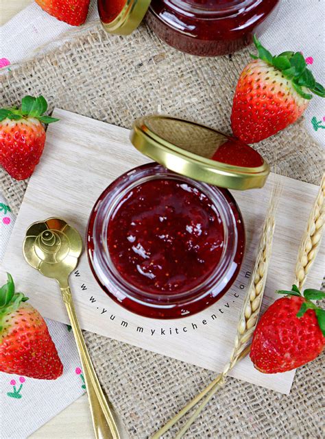 Homemade Strawberry Jam Yummy Kitchen