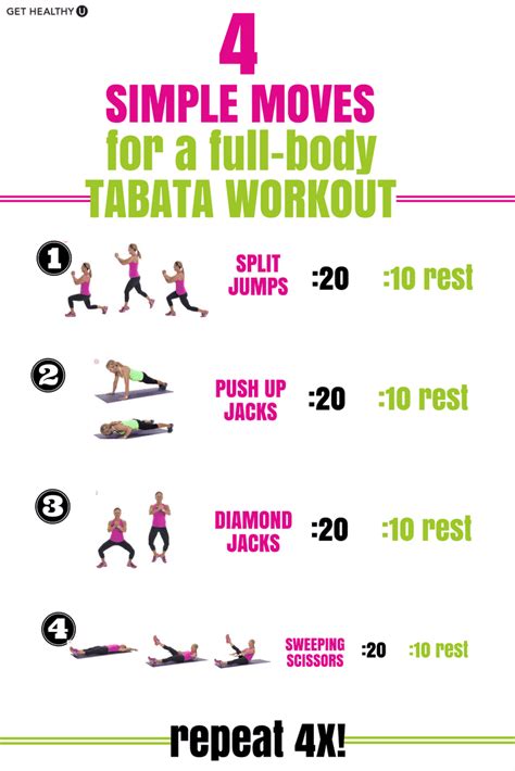 4 Simple Moves for a Full-Body Tabata Workout