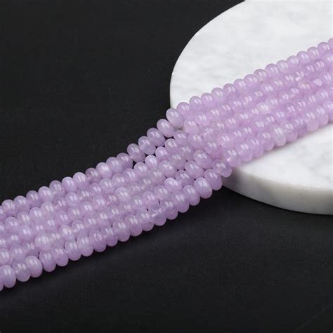 Purple Jade Rondelle Beads Wholesale Beads Supplies Dearbeads