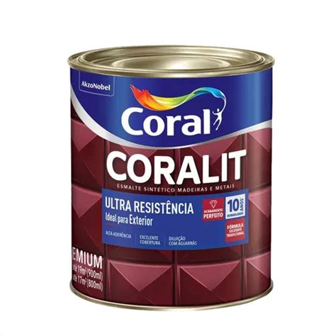 Tinta Esmalte Sintetico Coralit Ml Preto Fosco Ultra Resi Mercadolivre