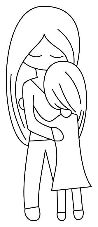 Hug Clipart Black And White