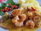 Baja Corvina Sea Bass With Shrimp Vera Cruz Sauce Recipe | CDKitchen.com