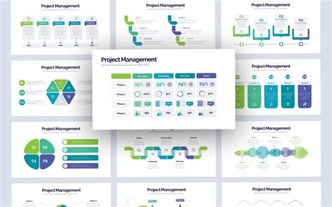 Modèle PowerPoint d infographie de gestion de projet