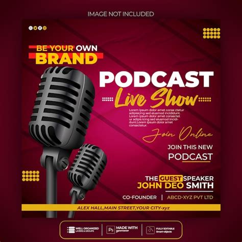 Premium Psd Podcast Cover Art Design Template