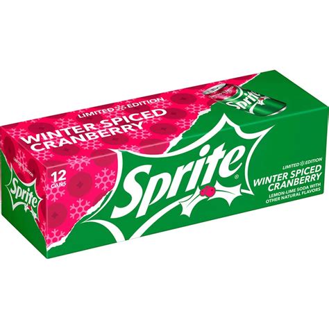 Sprite Winter Spiced Cranberry Soda Oz Cans Shop Soda At H E B