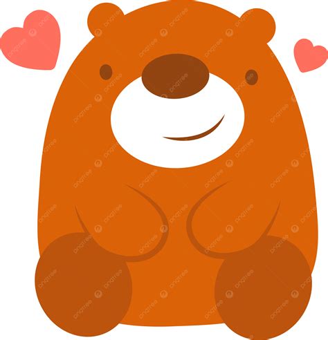 Oso De Dibujos Animados Con Colección De San Valentín Png Lindo Enamorado Oso Png Y Vector