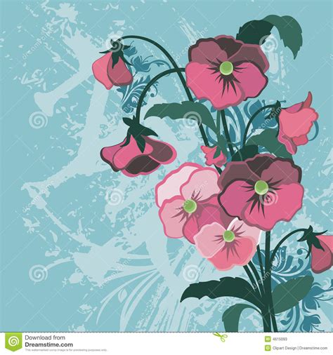 Serie floral del fondo ilustración del vector Ilustración de hoja