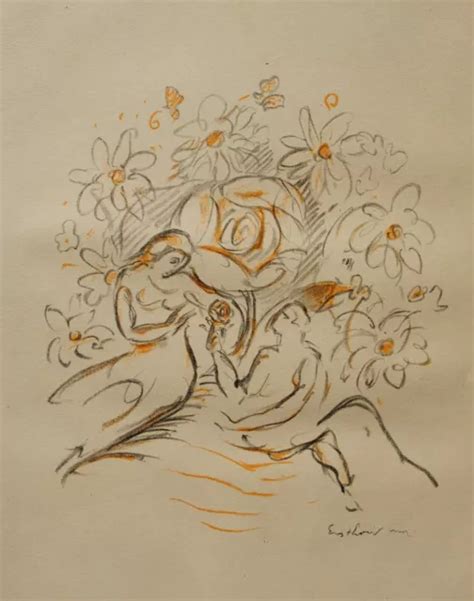 Othon Friesz Adam Und Eva Lithografie Originell Unterzeichnet 1949