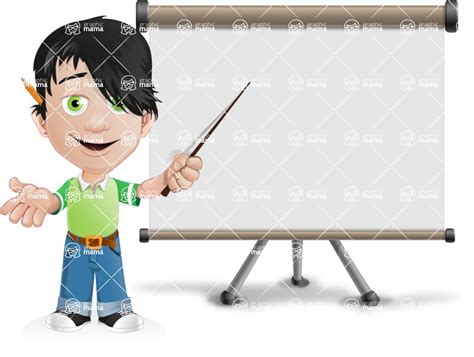 Vector Guy With Bangs Cartoon Illustration Presentation1 Graphicmama