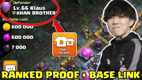 6353 NAVI Klaus Global Top 1 Player Th15 Legend League Base With Link