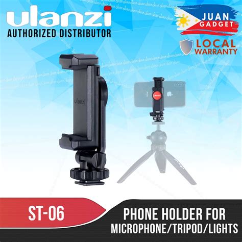 Ulanzi ST 06 Camera Hot Shoe Phone Tripod Mount 360 Rotation With Cold