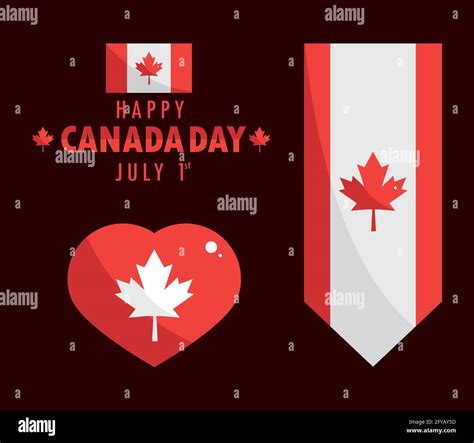 Happy Canada Day Stock Vector Image And Art Alamy