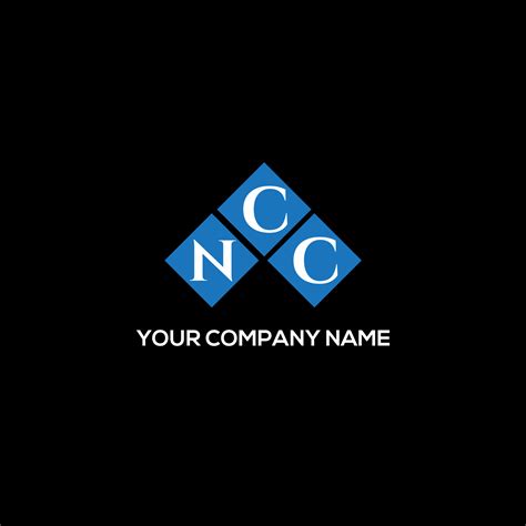 NCC letter logo design on BLACK background. NCC creative initials ...