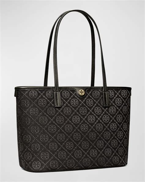 Tory Burch Perry T Monogram Jacquard Shopper Tote Bag Neiman Marcus