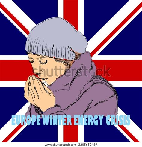 Hand Drawn Illustration Cold Person On Stock Vector Royalty Free