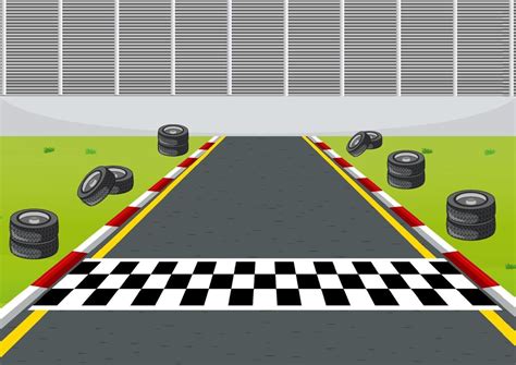 pista de carreras con línea de salida o meta Pistas de carrera