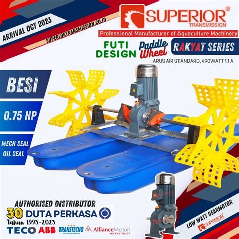 Jual Kincir Air Tambak Udang Ikan 1 Phase 3 Phase Futi Superior RKT