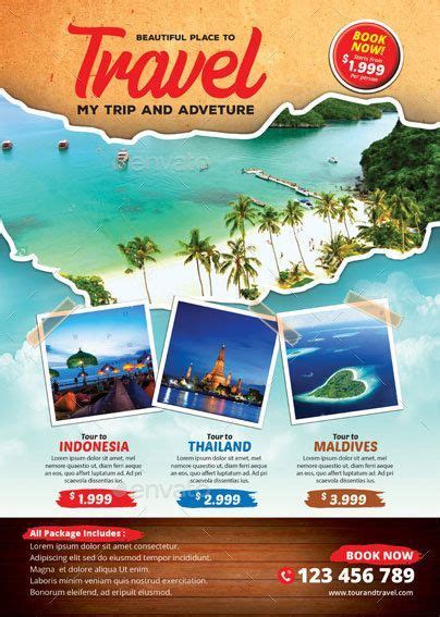 Tour And Travel Flyer Travel Poster Design Travel Brochure Design Travel Advertising Design