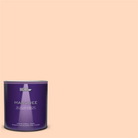 BEHR MARQUEE 1 Qt 240A 2 Sunkissed Peach Eggshell Enamel Interior