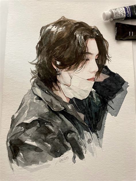 On Twitter Bts Drawings Kpop Drawings Watercolor Art Lessons