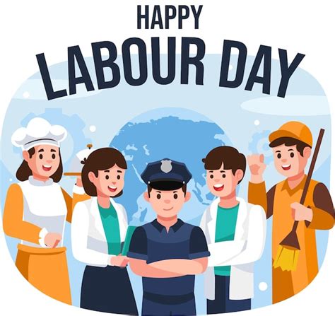 Premium Vector Happy Labor Day Vector Illustration