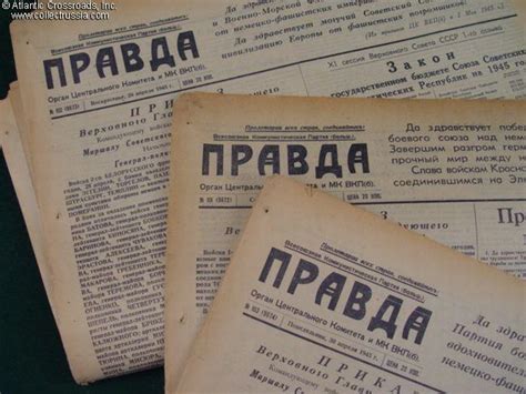 Collect Russia Pravda Newspaper, January 1945 through April 1945 ...