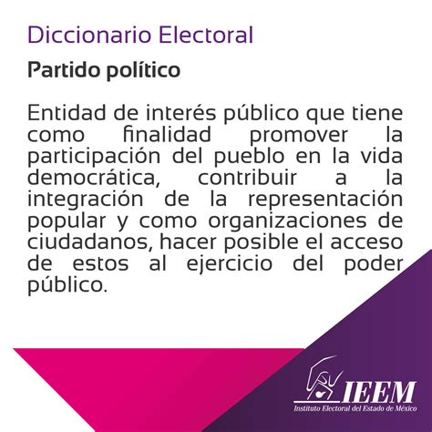 IEEM on Twitter DiccionarioElectoral Sabes qué es un partido