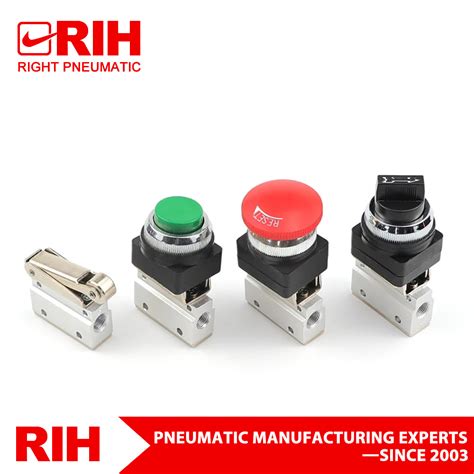 Mov Series Pneumatic Push Button Mechanical Switch Control Valve Push