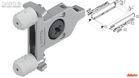 Mocowanie Frontu Szuflady Tandembox Wciskane Mocowanie Frontu