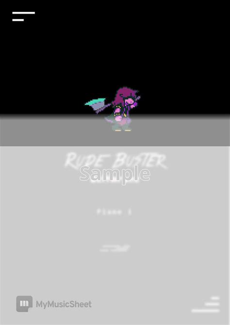 Deltarune Rude Buster 2 Player 4 Hands Sheets By Pianobox