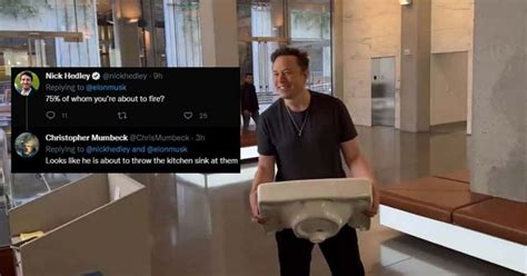 Elon Musk Walks Into Twitter With A Sink And Internet Walks Out With A Bucketful Of Hilarious