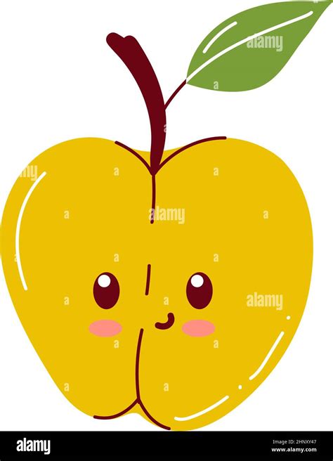 Cartoon Yellow Apple