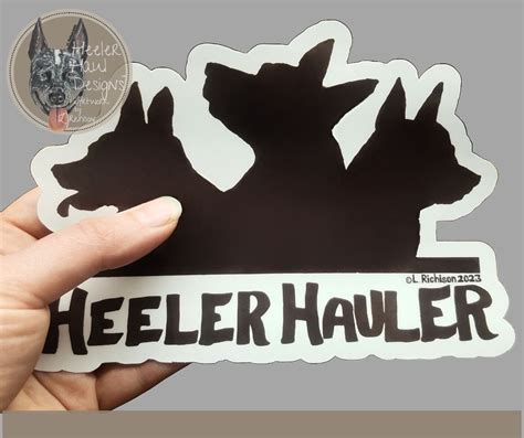 Heeler Decal Australian Cattle Dog Decal Blue Heeler Car Decal Red