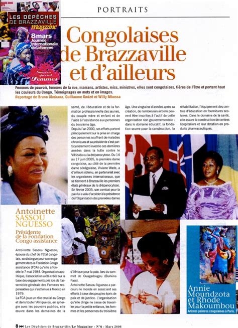 Journal Les Dépêches De Brazzaville Congolaises De Brazzaville Et D